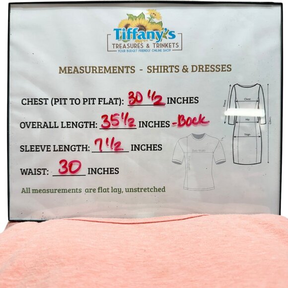 LuLaRoe Irma Tunic Top 3XL Duo 1 Coral Print 1 Solid Peach Soft Comfy Loose Fit - Picture 14 of 15